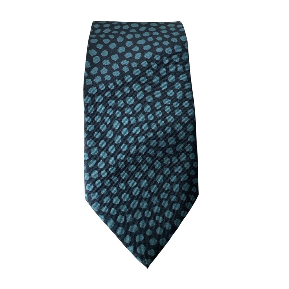 Vintage VALENTINO Cravatte Tie Geometric Pattern Silk Luxury Neck Tie Designer